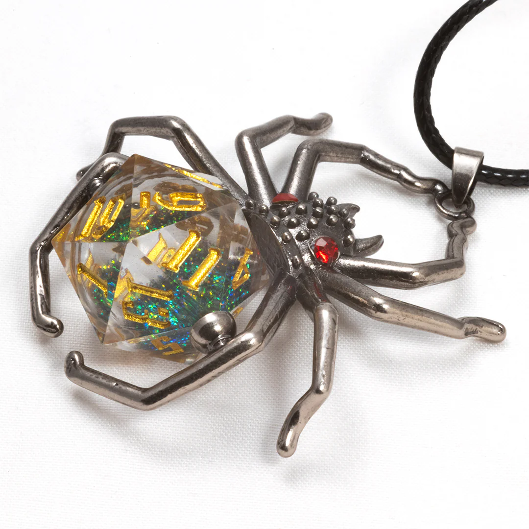 Black Widow D20 Necklace | Sirius Dice - Image 3