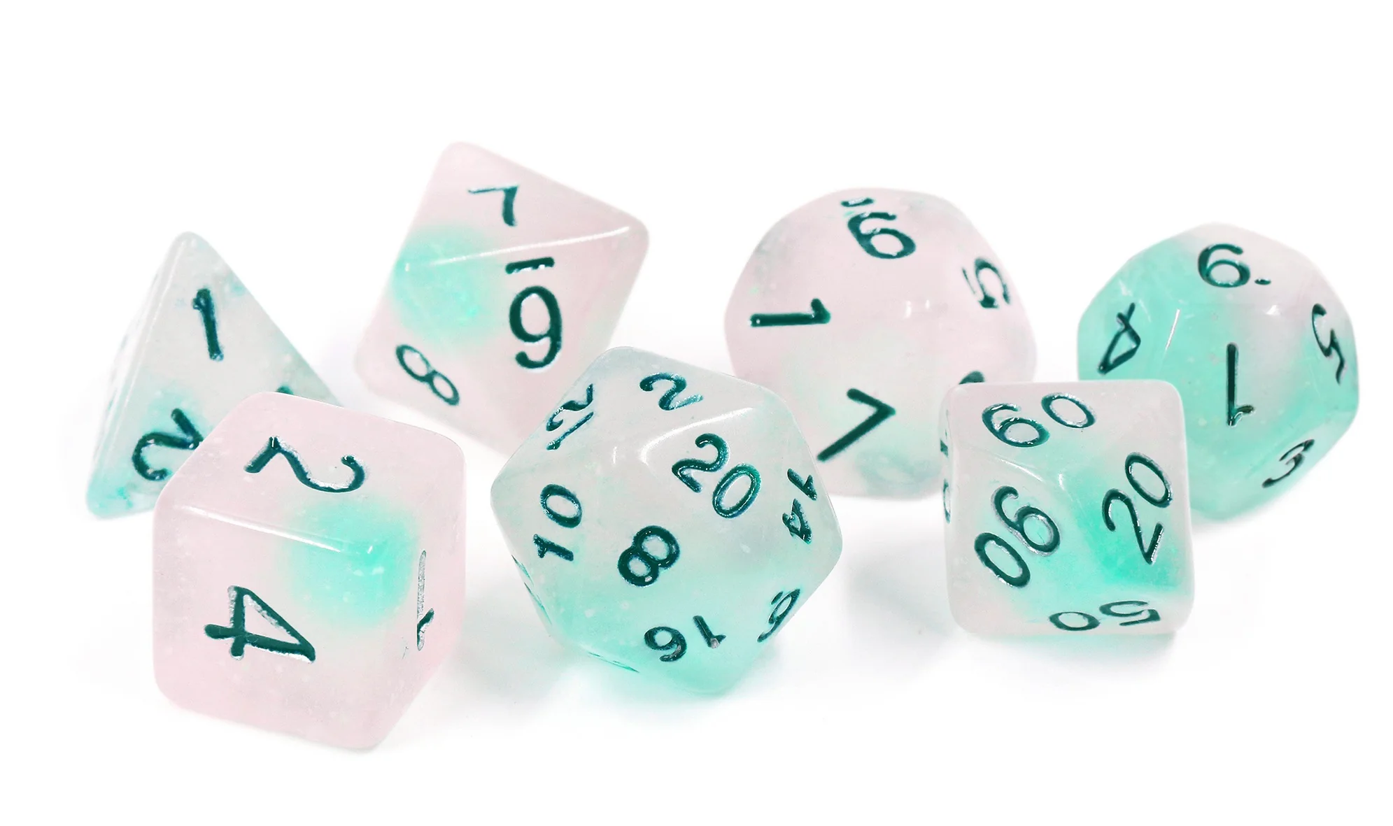 Frosted Glowworm Dice Set - Image 3