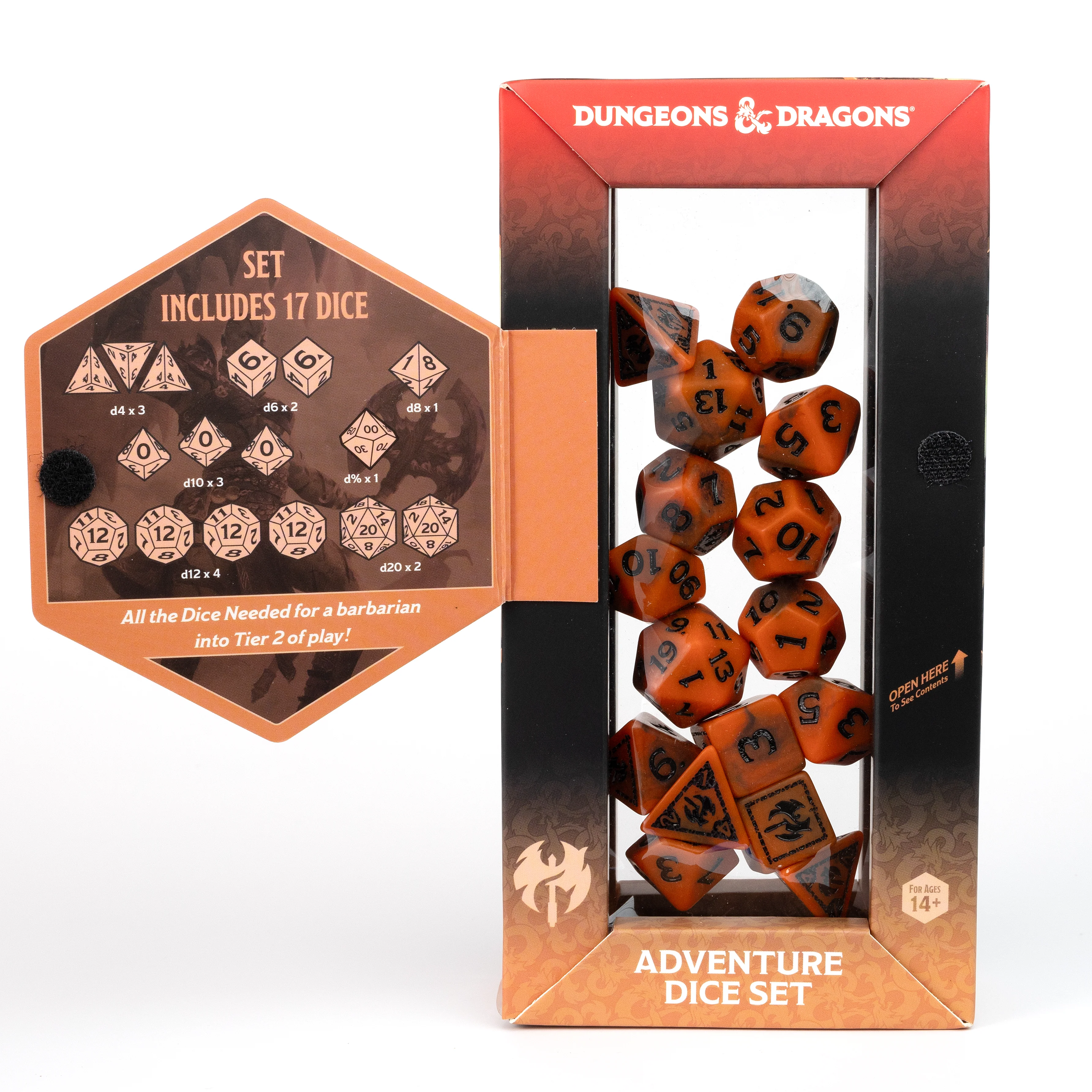 Dungeons & Dragons Adventure Dice - Barbarian: Orange | Sirius Dice - Image 3