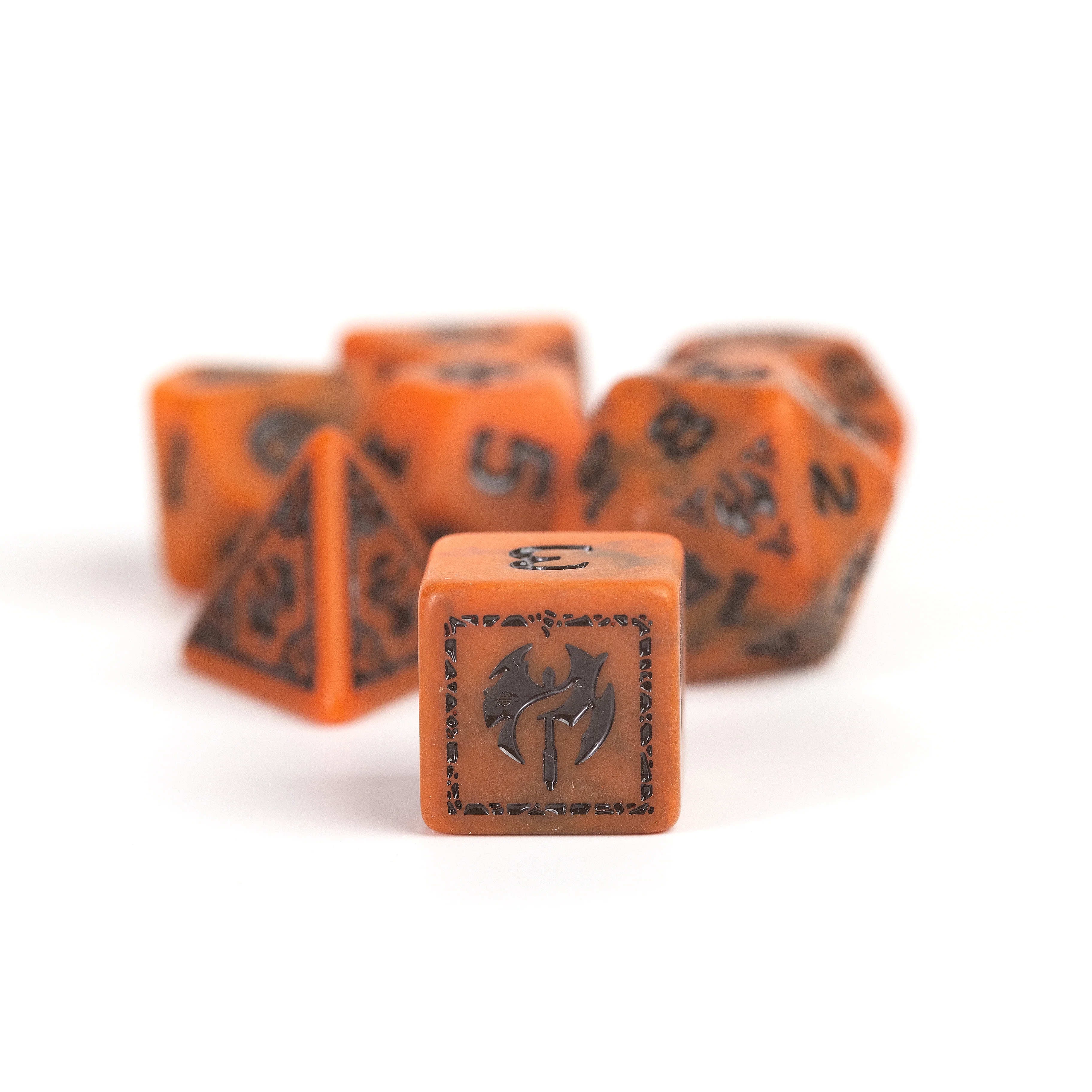 Dungeons & Dragons Adventure Dice - Barbarian: Orange | Sirius Dice - Image 5