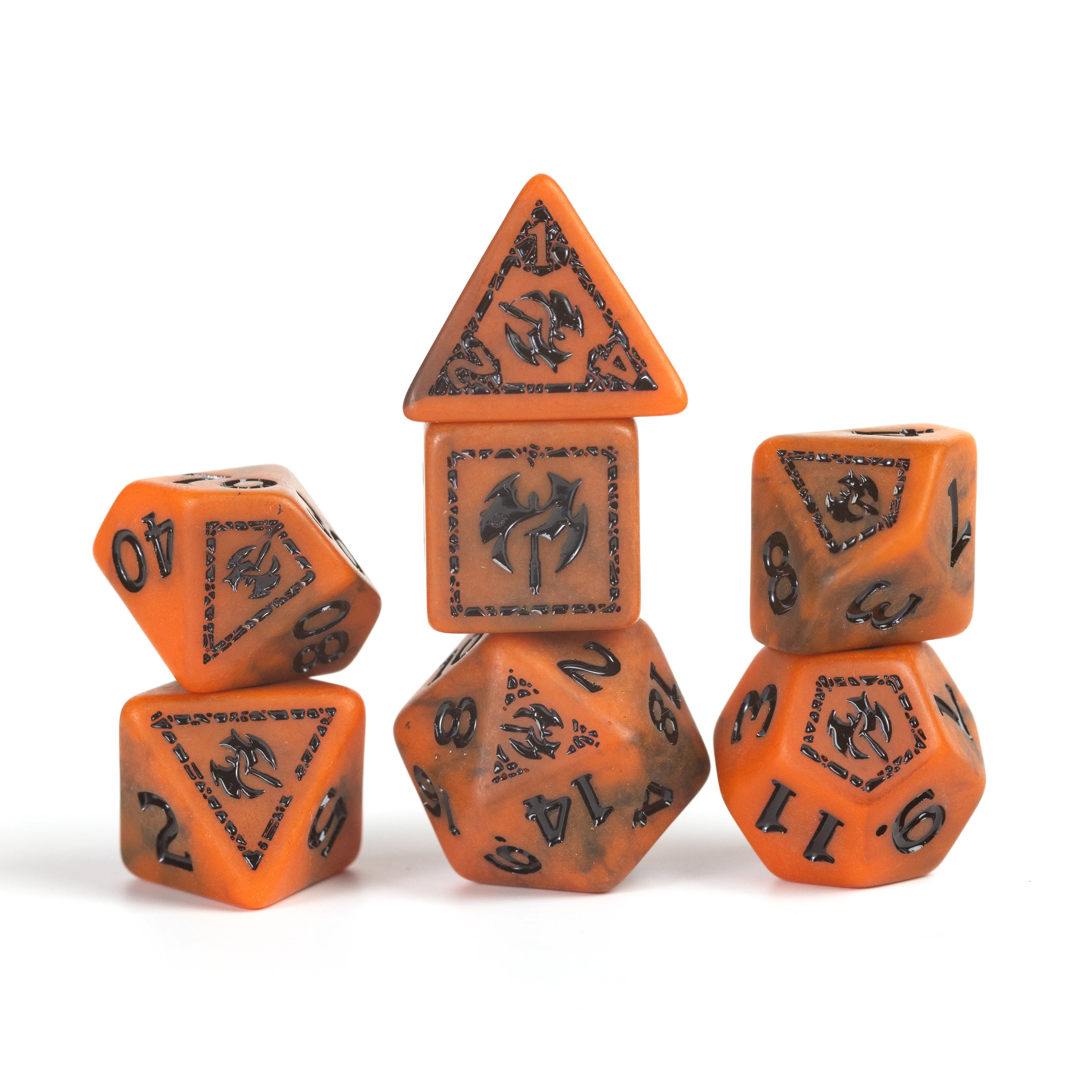 Dungeons & Dragons Adventure Dice - Barbarian: Orange | Sirius Dice - Image 6