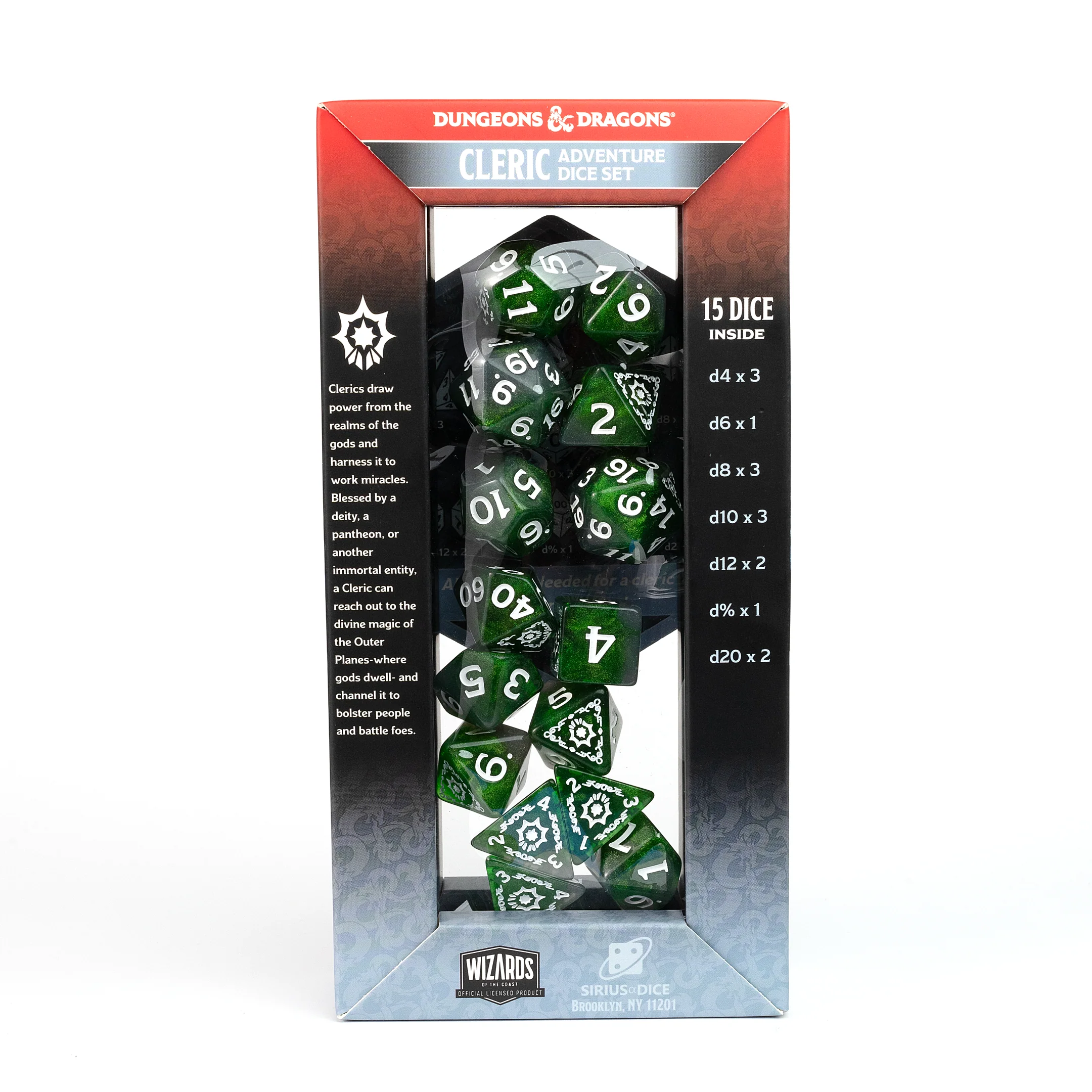 Dungeons & Dragons Adventure Dice - Cleric: Green | Sirius Dice - Image 4