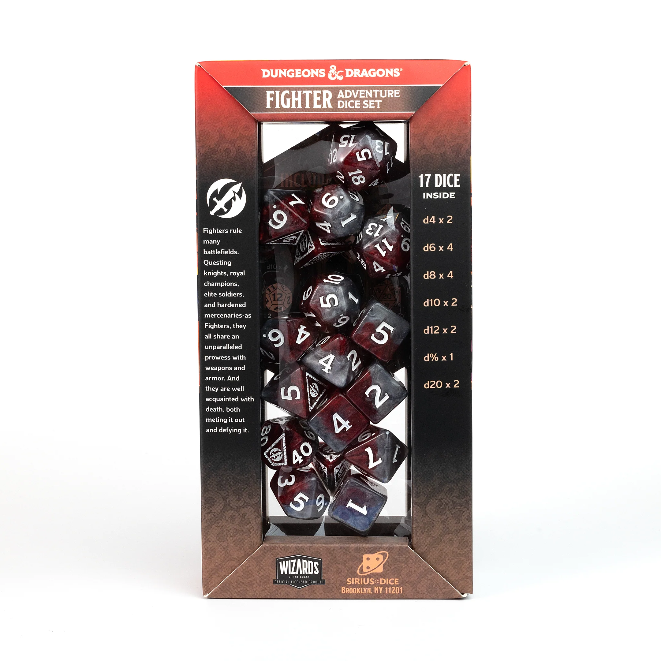 Dungeons & Dragons Adventure Dice - Fighter: Red | Sirius Dice - Image 4