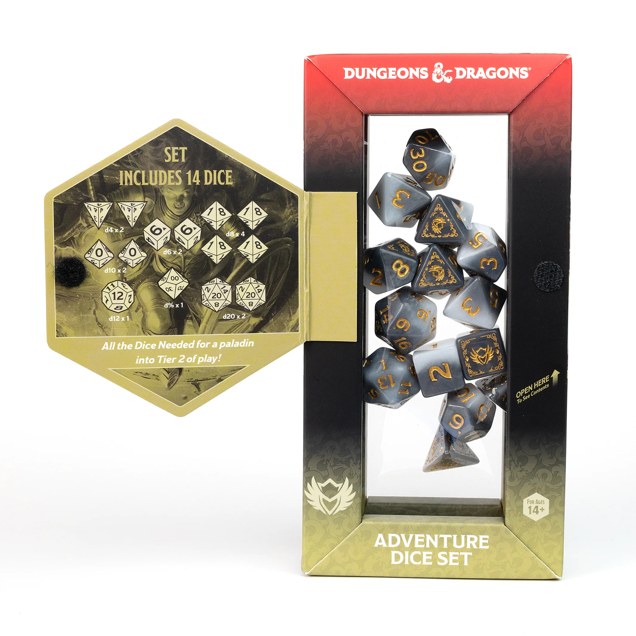 Dungeons & Dragons Adventure Dice - Paladin: White / Grey | Sirius Dice - Image 3