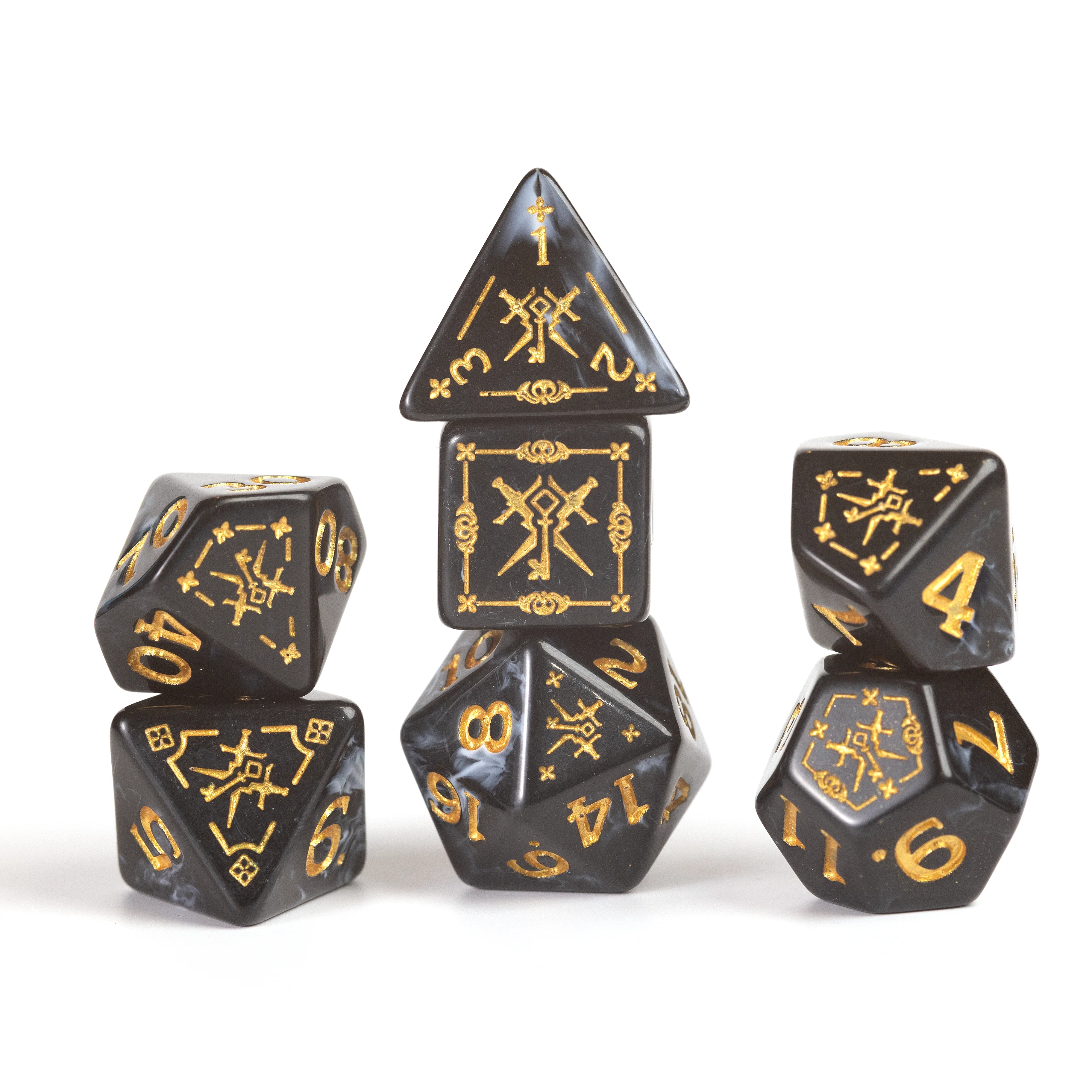 Dungeons & Dragons Adventure Dice - Rogue: Black | Sirius Dice - Image 6