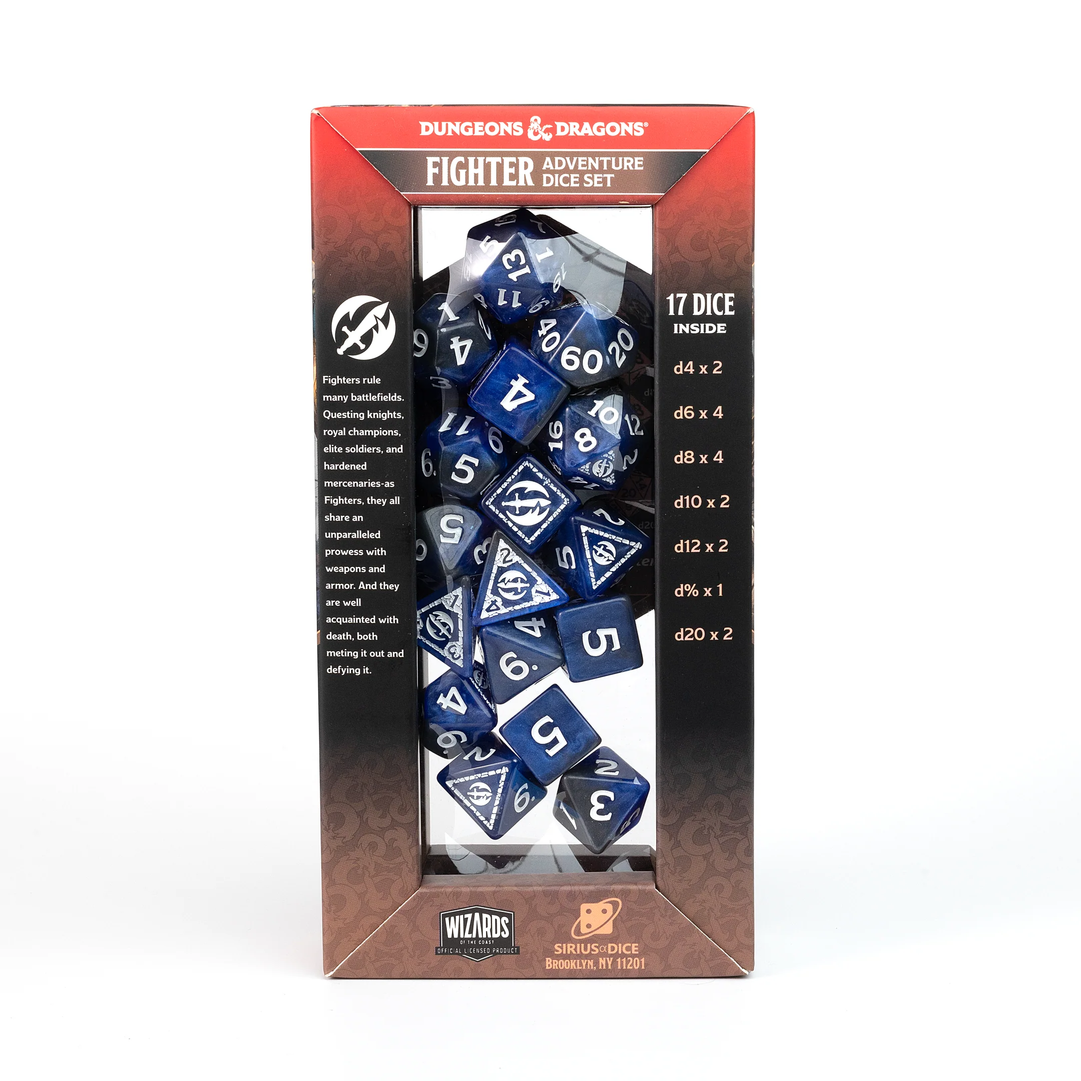 Dungeons & Dragons Adventure Dice Set - Fighter: Blue | Sirius Dice - Image 5