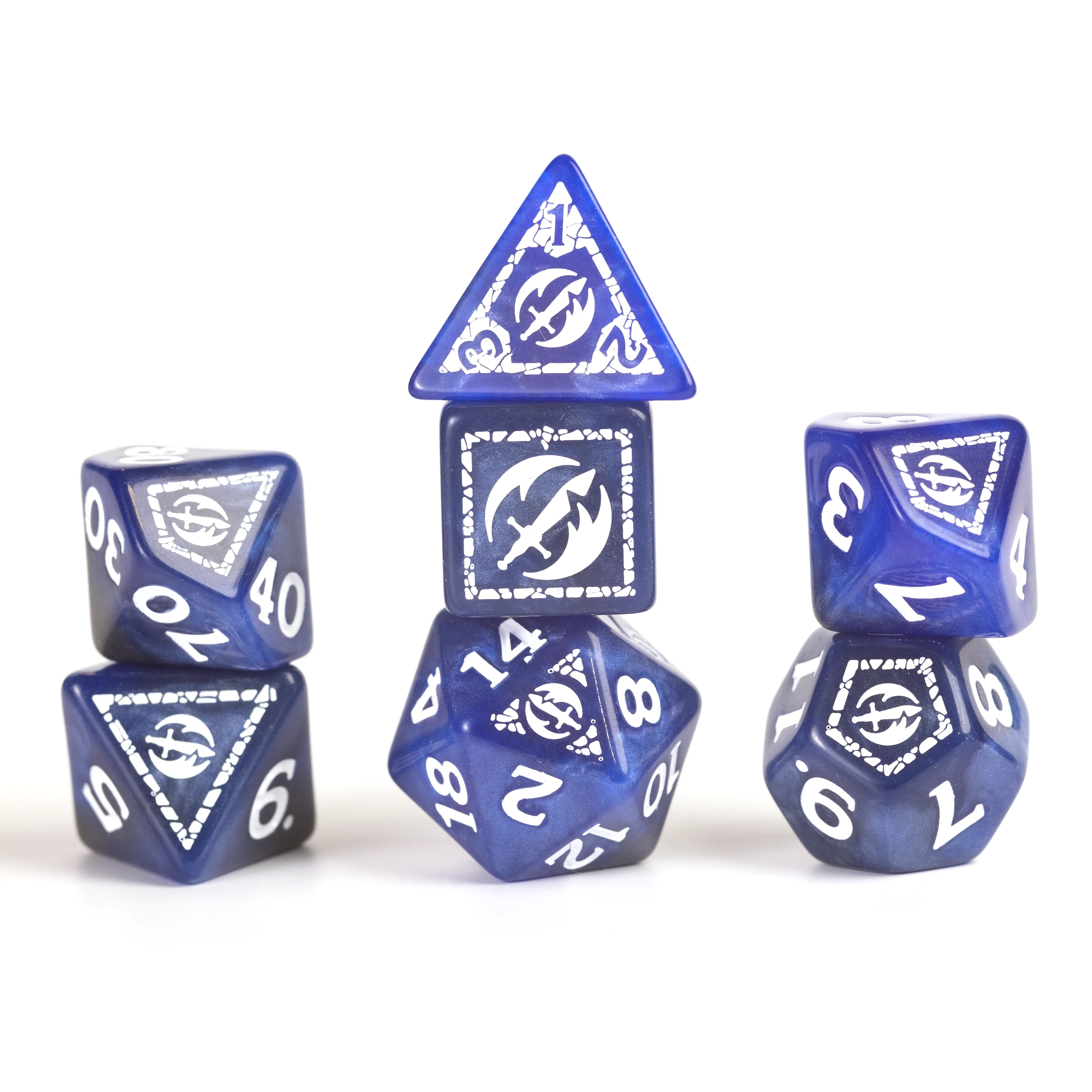 Dungeons & Dragons Adventure Dice Set - Fighter: Blue | Sirius Dice - Image 7