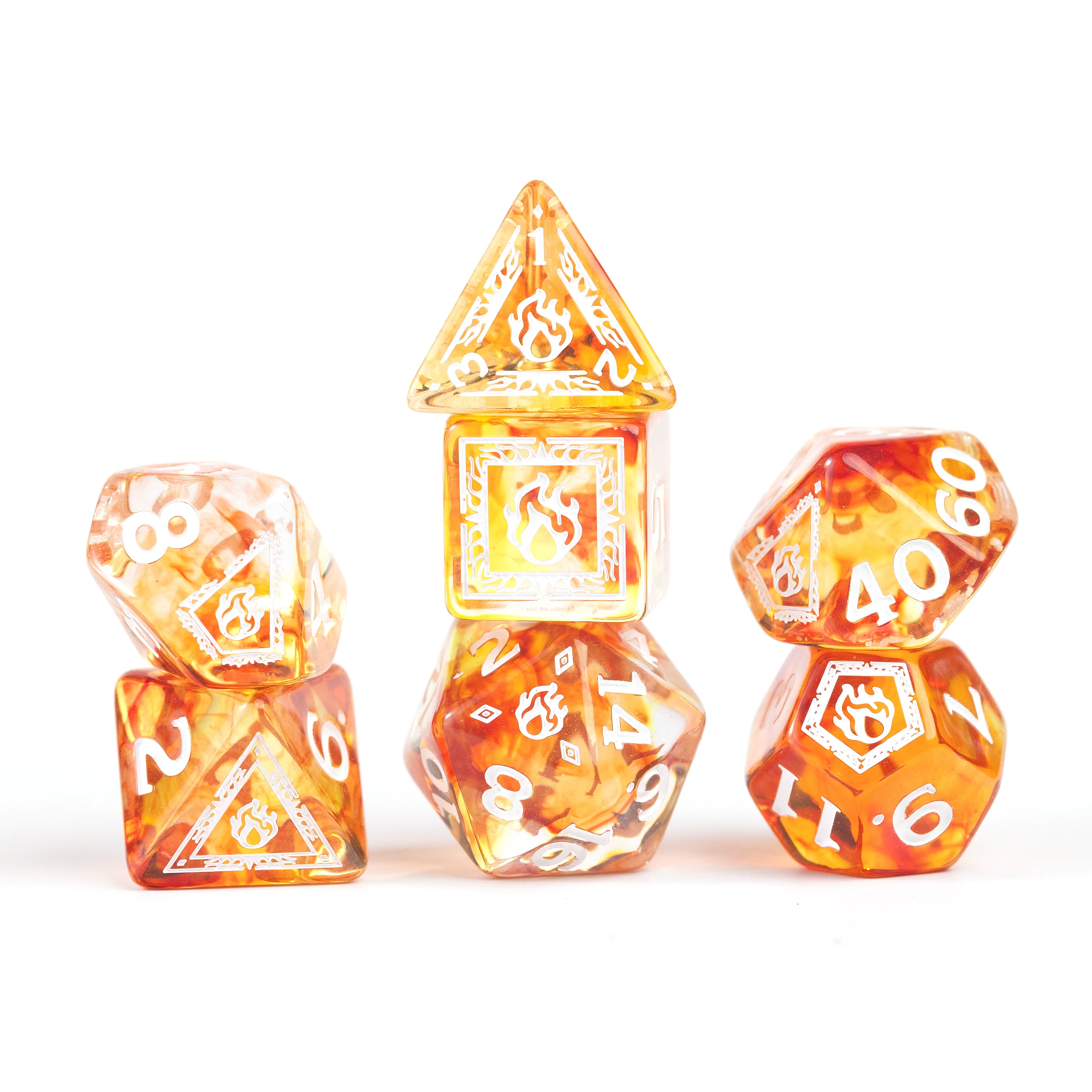 Dungeons & Dragons Adventure Dice - Sorcerer: Orange | Sirius Dice - Image 4