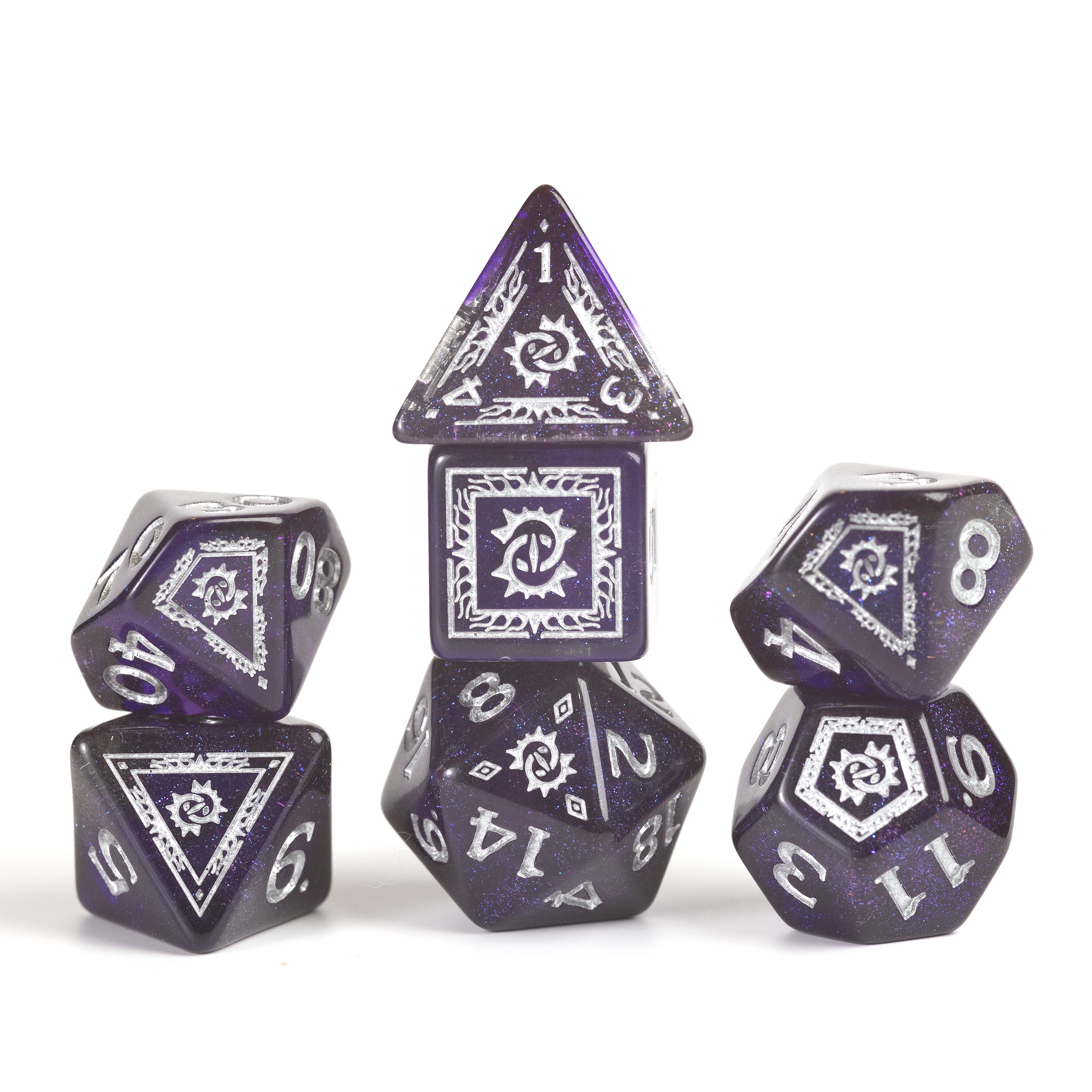 Dungeons & Dragons Adventure Dice - Warlock: Purple | Sirius Dice - Image 6