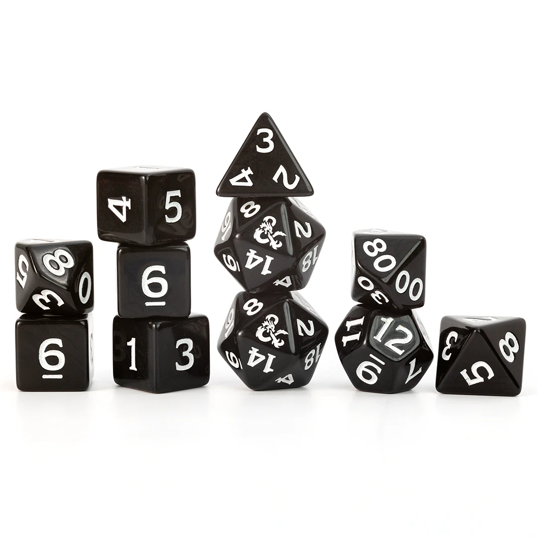 Dungeons & Dragons New Adventurer Dice Set - BLACK DICE | Sirius Dice - Image 5