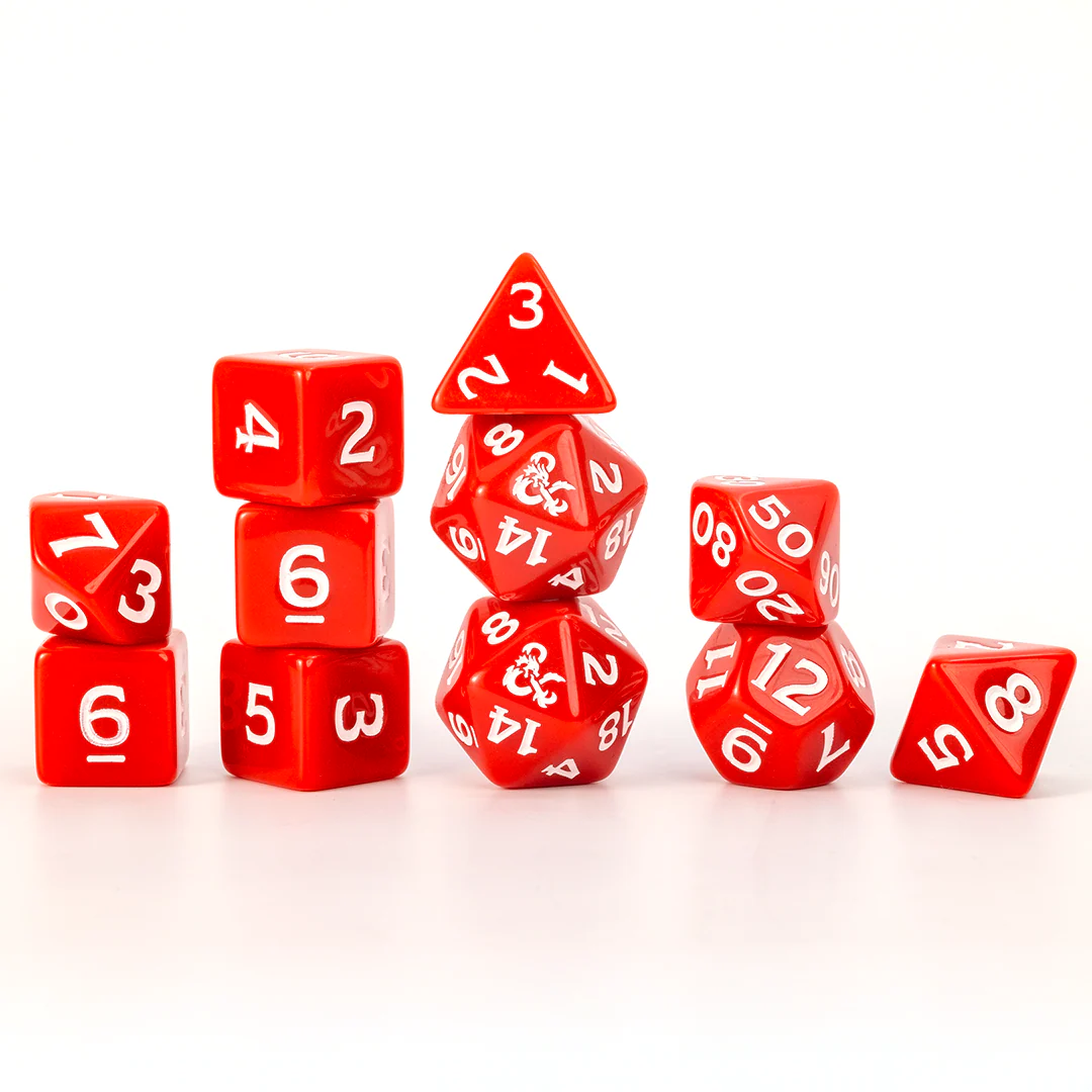 Dungeons & Dragons New Adventurer Dice Set - RED DICE | Sirius Dice - Image 5